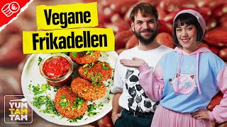 Vegane Frikadellen  Frikadellen aus Kidneybohnen selber machen [upl. by Ardyth]