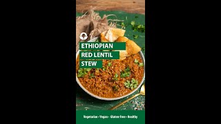 Ethiopian Spiced Red Lentils Recipe  VegetarianVeganEasy [upl. by Afaw]