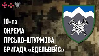 10та окрема гірськоштурмова бригада «Едельвейс» — Шеврони що наближають перемогу України [upl. by Airtened]