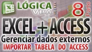 Vídeo Aula 45  Parte 08  Excel  Access  Importar uma tabela access para o excel [upl. by Scrivings]