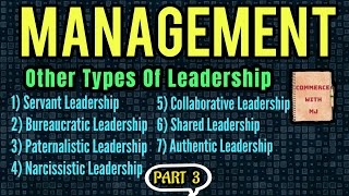 3  Other types Of Leadership  RBI SEBI PFRDA IFSCA BCOM MCOM MBA [upl. by Enniotna]