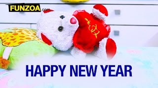 Happy New Year  Funny Whatsapp Video For Friends amp Family  Funzoa Mimi Teddy  New Year Greetings [upl. by Amorita]