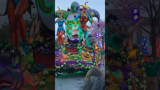 Fun Mardi Gras parade Floats highlights Orlando UniversalStudios Vacation Funparade dance [upl. by Atsira]