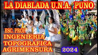 DIABLADA UNA PUNO UNIVERSIDAD NACIONAL DEL ALTIPLANO  GRAN PARADA FOLKLORICA 2024 IT A [upl. by Accever]