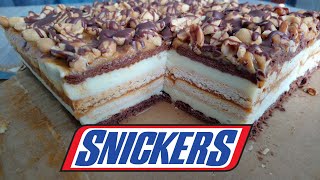 Ciasto Snickers bez pieczenia [upl. by Skilken]