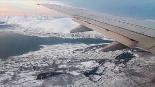 SAS Scandinavian Airlines 737800 OsloTromsø Flight Report Snowstorm Turbulence amp Polar Night [upl. by Dinesh233]