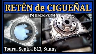 Retén de Cigueñal NISSAN Tsuru 3 Sentra Sunny Sello Estopera FUGA DE ACEITE [upl. by Michaella59]