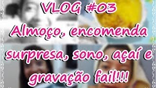 VLOG 03  Almoço encomenda surpresa sono açaí e gravação fail [upl. by Leahcimnaj]