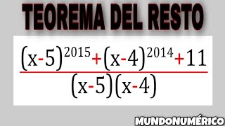 Teorema del resto  Ejercicio 2  Divisor cuadrático [upl. by Custer]