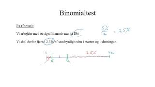Binomialfordeling Binomialtest [upl. by Yrnehnhoj621]