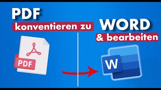 Pdf in Word umwandeln  ohne Adobe Acrobat Pdf in Word Tutorial 2022 [upl. by Kathie]