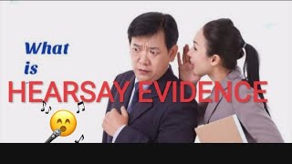 HEARSAY EVIDENCE IS NO EVIDENCELAW OF EVIDENCE [upl. by Akselaw54]