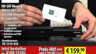 esoSAT HDSATReceiver SR650 HDCI mit USBRecorder amp 1 Jahr HD [upl. by Wyatan407]