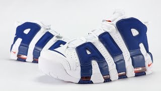 NIKE AIR MORE UPTEMPO KNICKS THE DUNK REVIEW  ON FEET [upl. by Hereld479]