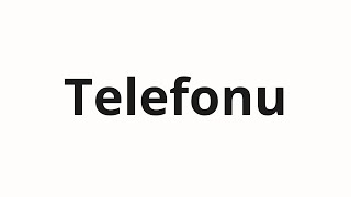 How to pronounce Telefonu  Телефону Telephone in Russian [upl. by Etneciv]