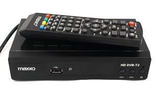 Maxxo STB T2  set top box DVBT2 [upl. by Einal]