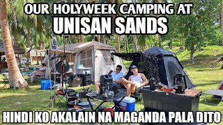 HOLYWEEK CAMPING AT UNISAN SANDS QUEZON  OKAY SANA KASOUnisan Sand Beach Resort and Campsite [upl. by Darrow]