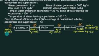 03 Boiler numericals with superheater economiser and airpreheater [upl. by Rockey292]