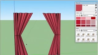 how to make curtains in sketchup [upl. by Ahsad]