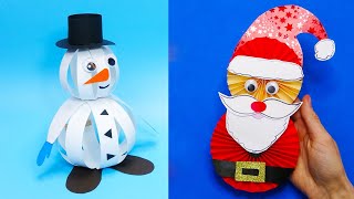 5 DIY christmas Easy paper crafts  5 minute crafts christmas [upl. by Aretha12]