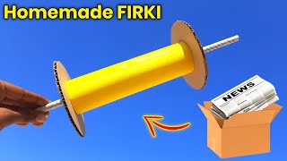 How to make Best Firki Charkhi from waste cardboard at home  firki kese banate he firki for kite [upl. by Nnylesor]