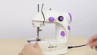 How to operate mini sewing machine  HAITRAL sewing machine [upl. by Drofkcor]