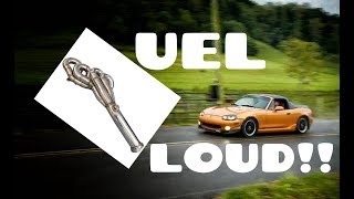 2000 Mazda Miata Unequal Length Headers LOUD Drive by clips [upl. by Idalina]