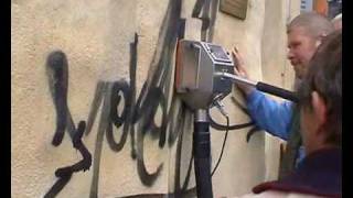 Omnipole ACS Tornado Graffiti removalstone cleaning system [upl. by Czarra]