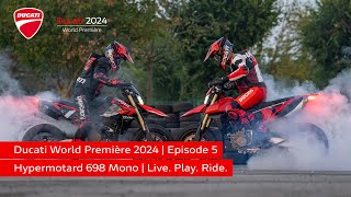 Ducati World Première 2024  Hypermotard 698 Mono  Live Play Ride [upl. by Weinshienk494]