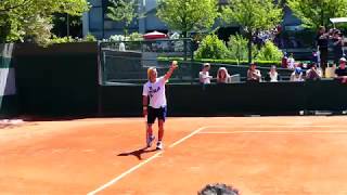 Diego Schwartzman Serve Practice RolandGarros 2018 [upl. by Nicholle350]