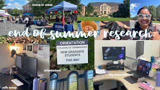 Last Week of Summer as a PhD Student  presentation prep movein week summer reflections [upl. by Zalea]