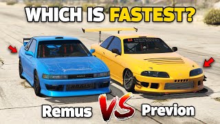 GTA 5 ONLINE  PREVION VS REMUS WHICH IS FASTEST [upl. by Shandy]