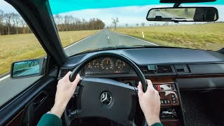 1991 MercedesBenz W124 e300 24v  POV TEST DRIVE with nice SOUND [upl. by Enail]