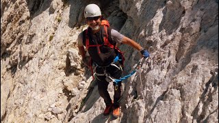 Ferrata dei Ginepri EX Ferrata Brizio  Passo del Cannone da Campo Imperatore  Gran Sasso DItalia [upl. by Luhem]