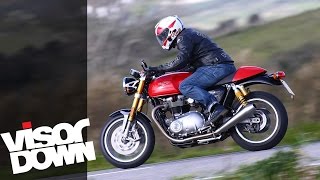 Triumph Thruxton R Review Motorcycle Road Test [upl. by Johnath854]