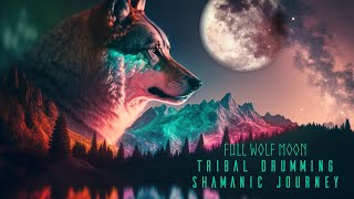 Full Wolf Moon  Shamanic Drum Journey Tribal Ambient Meditation [upl. by Deming]