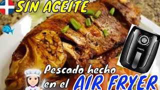 como hacer pescado frito sin aceite en el air fryer [upl. by Lambard]