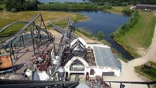 Swarm backwards facing rear row seat onride HD POV Thorpe Park [upl. by Enamrej]