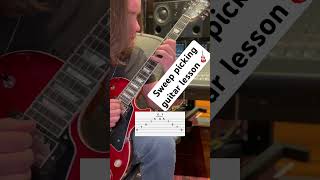 Sweep picking guitar lesson guitar guitarsolo sweeppicking guitarlesson [upl. by Lledniuq]