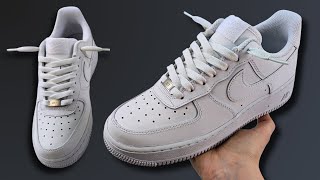 HOW TO LOOSE LACE NIKE AIR FORCE 1s BEST WAY [upl. by Haimes]