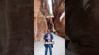 JALUR CELAH SEMPIT PETRA JORDAN touraqsa touraqsajordanmesir temanjalanryan [upl. by Aihsem]