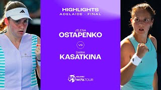 Jelena Ostapenko vs Daria Kasatkina  2024 Adelaide Final  WTA Match Highlights [upl. by Ezar487]