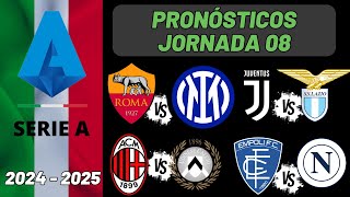 Pronósticos Serie A Jornada 08  Liga Italiana 20242025 [upl. by Janeta738]