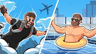 Skydiving Into A Pool In GTA5 Challenge [upl. by Revorg]