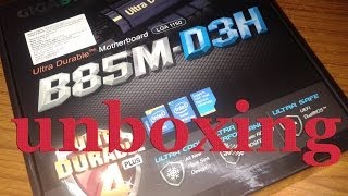 UNBOXING GIGABYTE GA B85MD3H MOTHERBOARD [upl. by Talbot530]