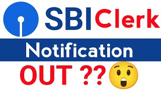 Sbi Clerk Notification OUT 😲 Be Ready [upl. by Magdalen]