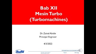 12 Mesin Turbo Turbomachines  Analisa Energi Momentum Persamaan Euler [upl. by Anitnamaid446]