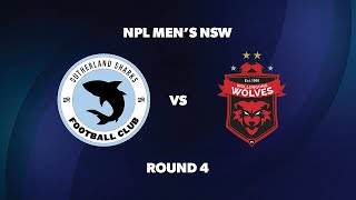 NPL Men’s NSW Round 4 Sutherland Sharks FC v Wollongong Wolves FC [upl. by Leodora]