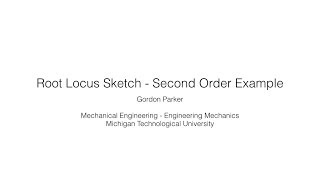 Root Locus Sketch Second Order Example [upl. by Camfort]