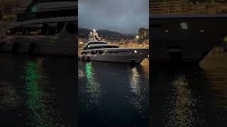 Billionaire Departs The Port Of Monaco Onboard His Superyacht [upl. by Aitra]